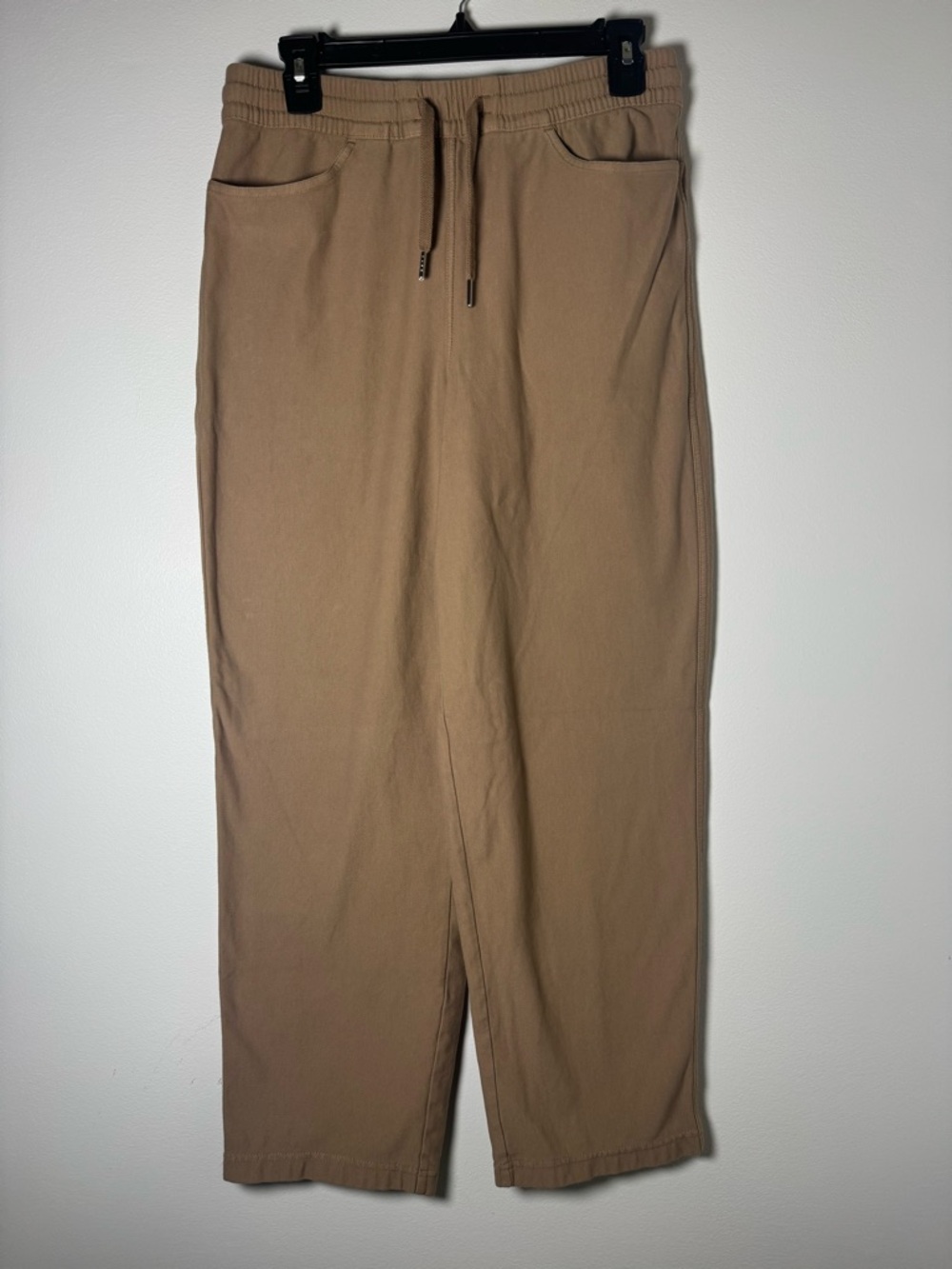 Athleta Tan Wide Leg Pants Womens Small Petite Pull On Lounge Casual